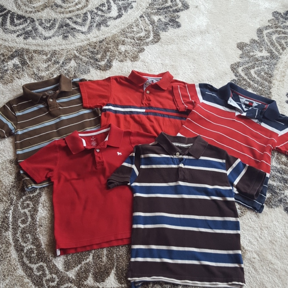 5 polo shirts